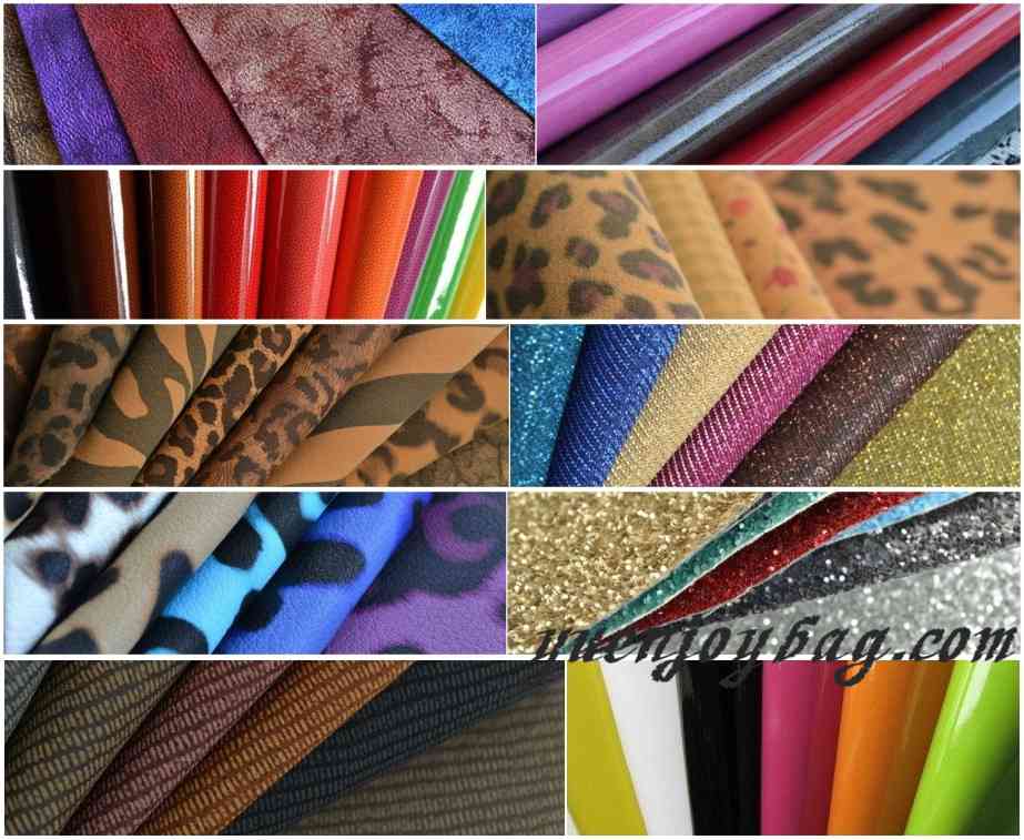 PU leather fabric glitter for fashion handbag
