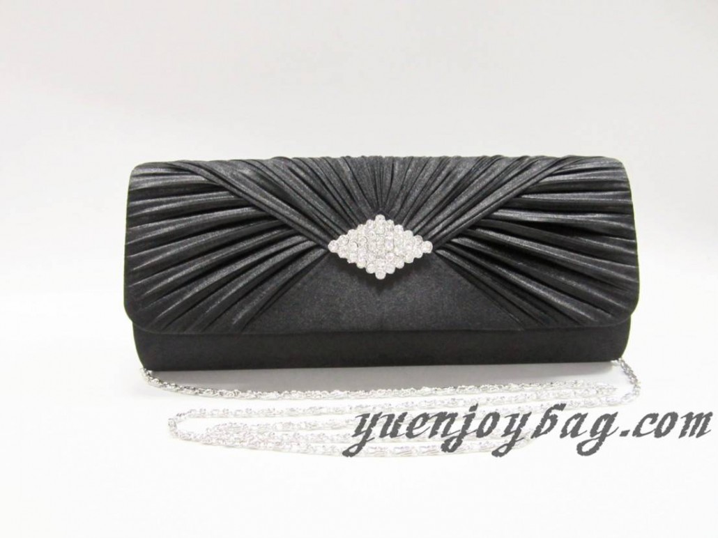 black satin evening bag