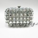 Wholesale Celebrities luxury crystal rhinestone evening metal box clutch handbag