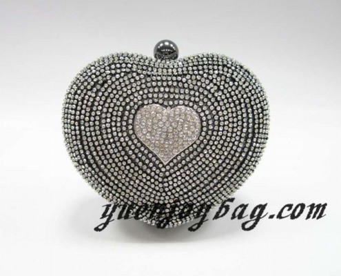 New fashion gray heart shaped clutch bag