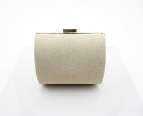 Women's Simple Weave Fabric Evening Clutch Purse - back view