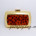 Ladies luxury golden metal clutch bag with tortoise shell pattern